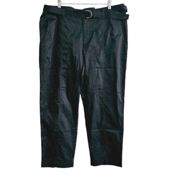 Chico's Pants - Chico's‎ Utility Ankle Pant Size 14 Belted Black New